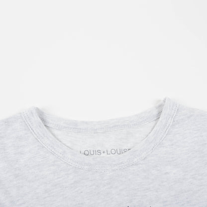 Girls Marled Grey "Jersey Surf" T-shirt