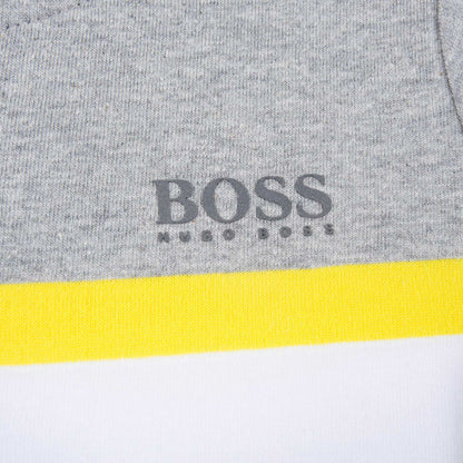 Baby Boys White & Grey Cotton T-Shirt