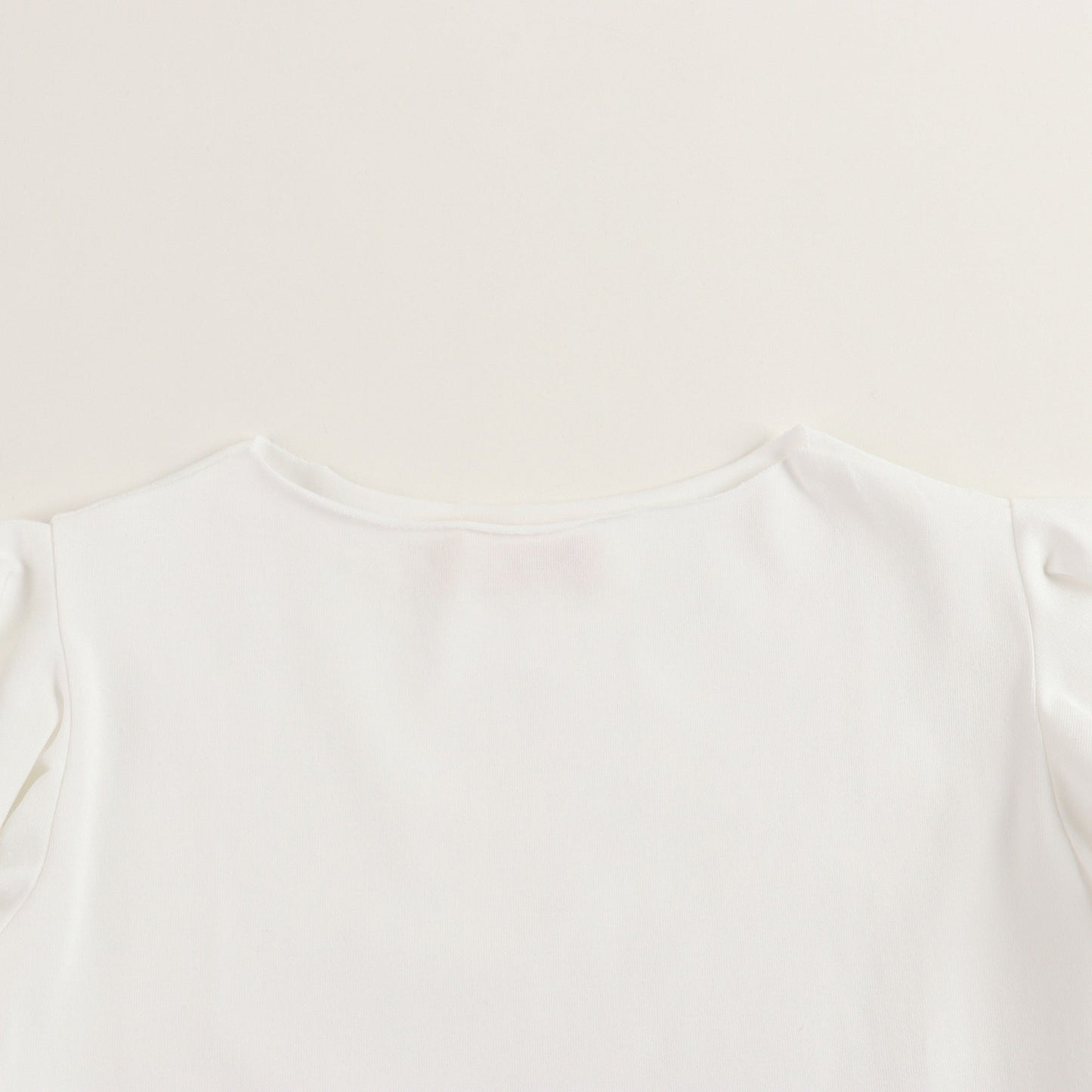 Girls White Cotton T-shirt