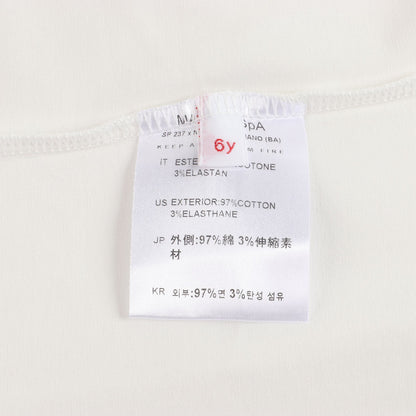 Girls White Cotton T-shirt