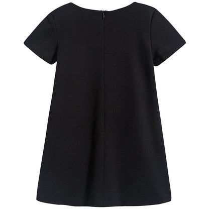 Girls Black Logo Dress
