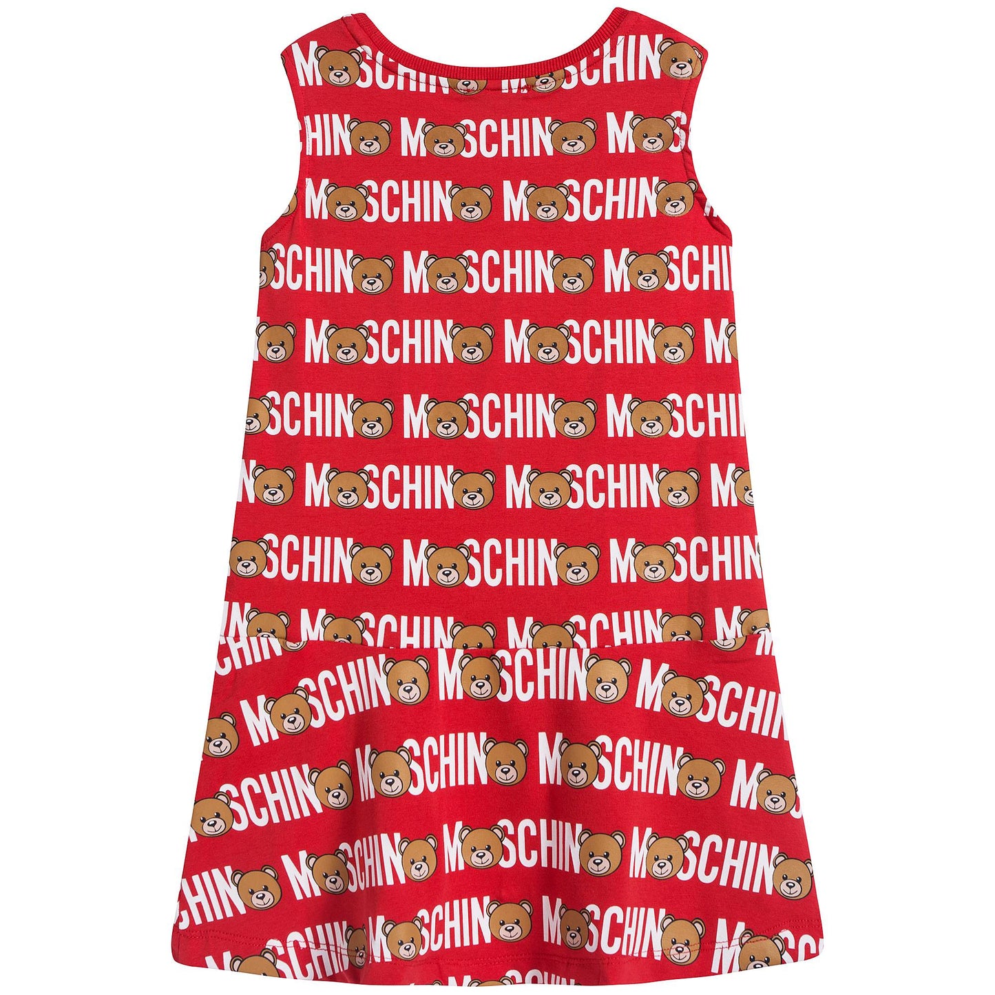 Girls Red Toy Lettering Cotton Dress