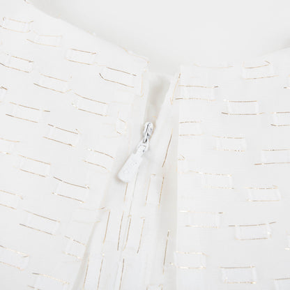 Girls White Polyester Dress