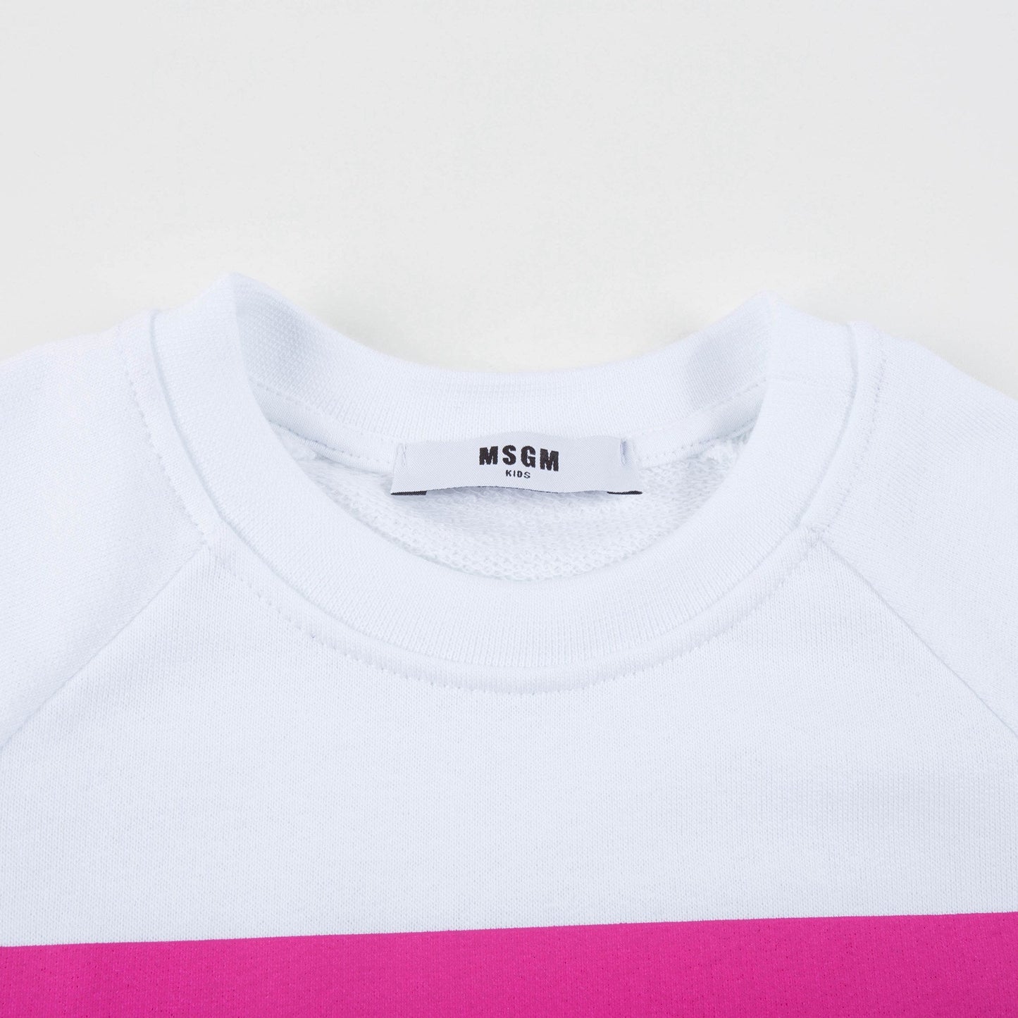 Girls White Logo Cotton Over Swea T-shirt