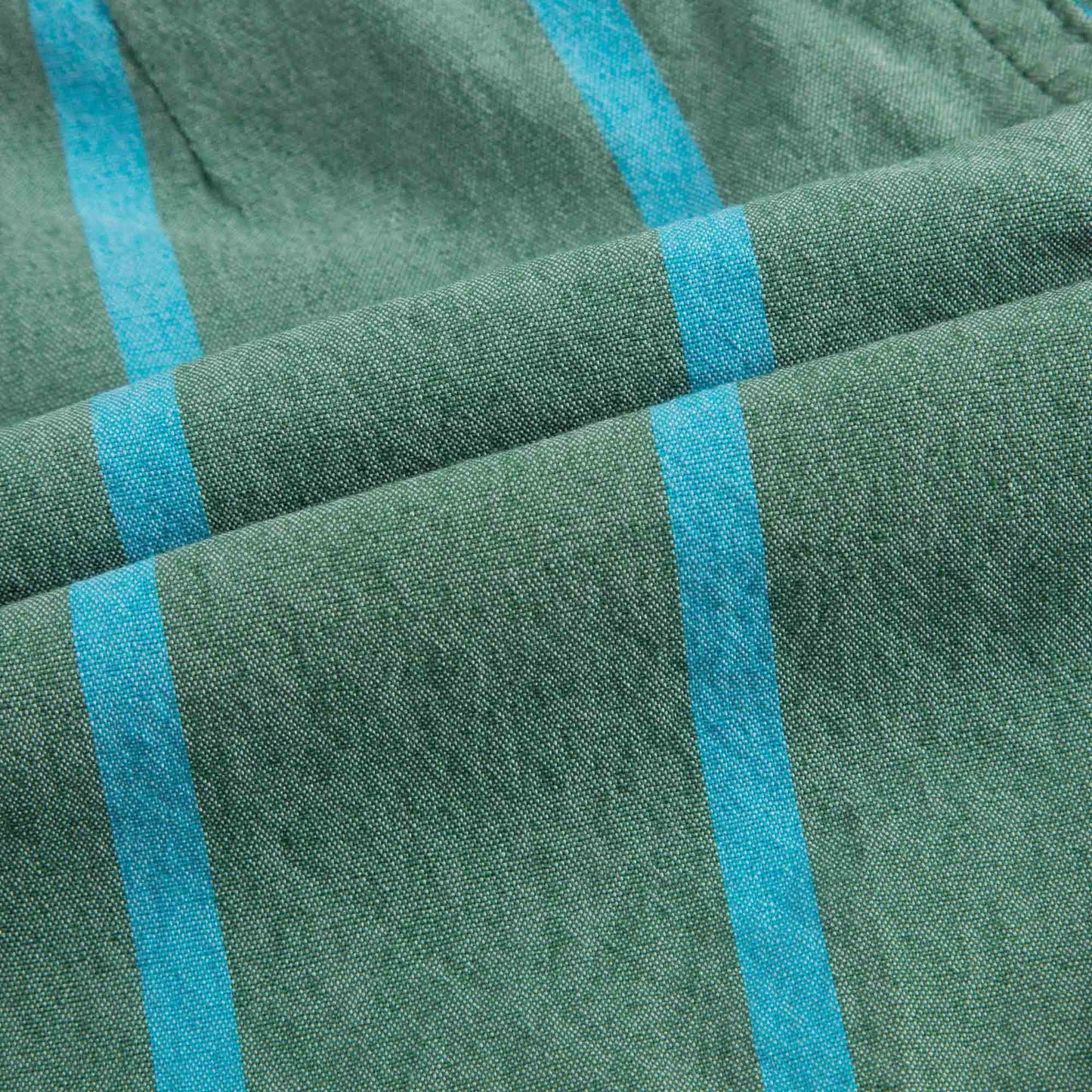 Boys Green Striped Shorts