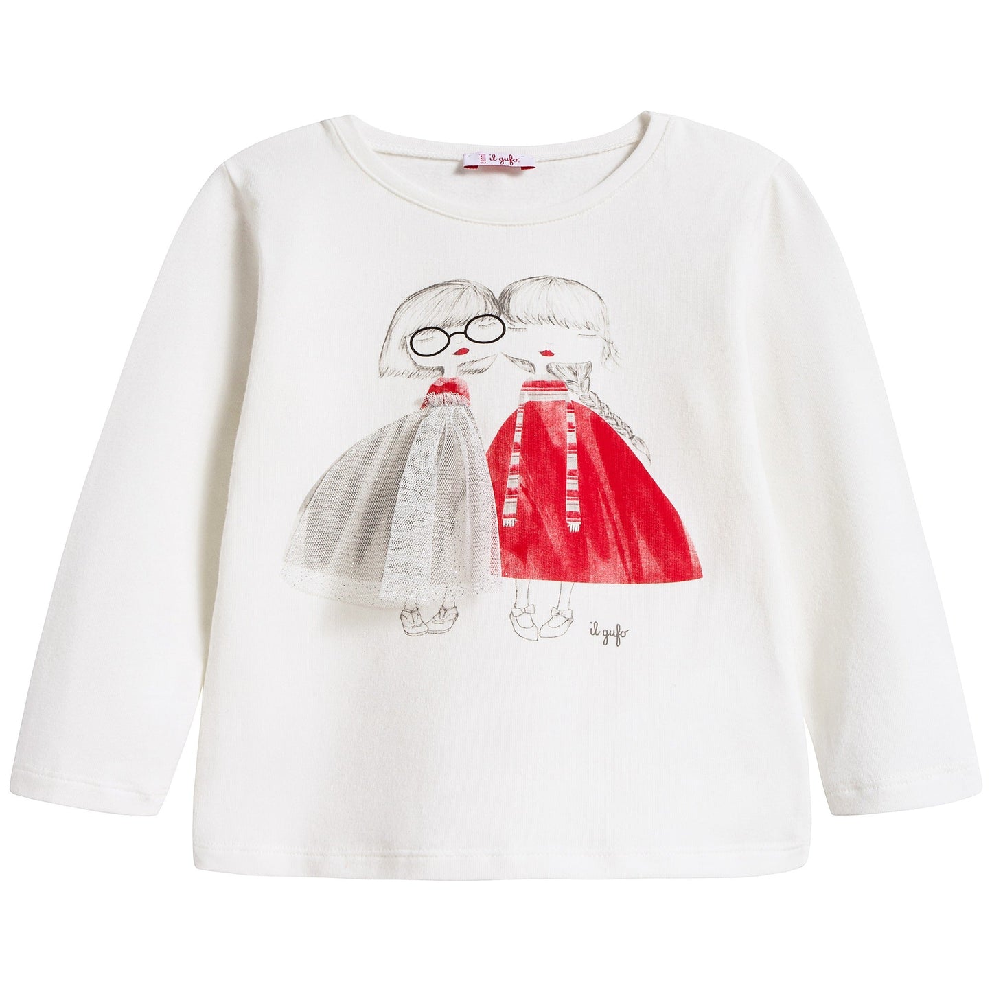 Baby Girls Milk & Red Cotton T-shirt