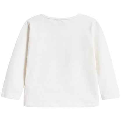Baby Girls Milk & Red Cotton T-shirt