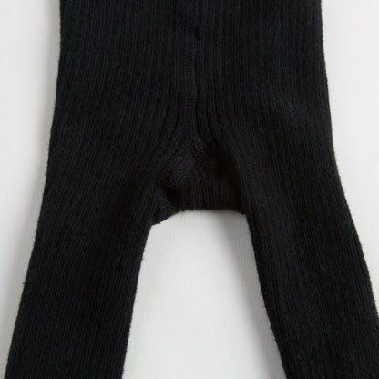 Baby Girls Black Cotton Tights