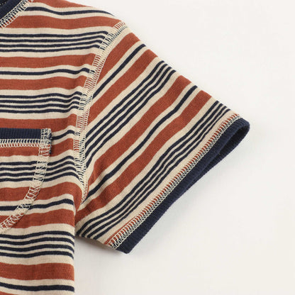 Boys Toffee Stripes Cotton T-shirt