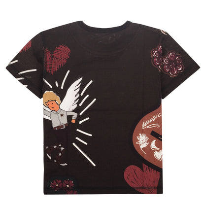 Boys Black 'Sicilian Western'  Style T-Shirt