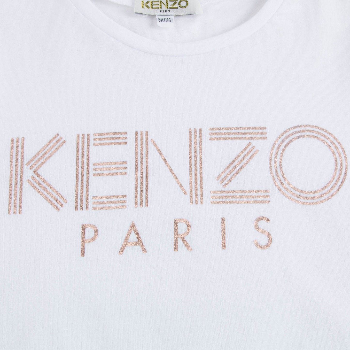 Girls White Logo Cotton T-shirt