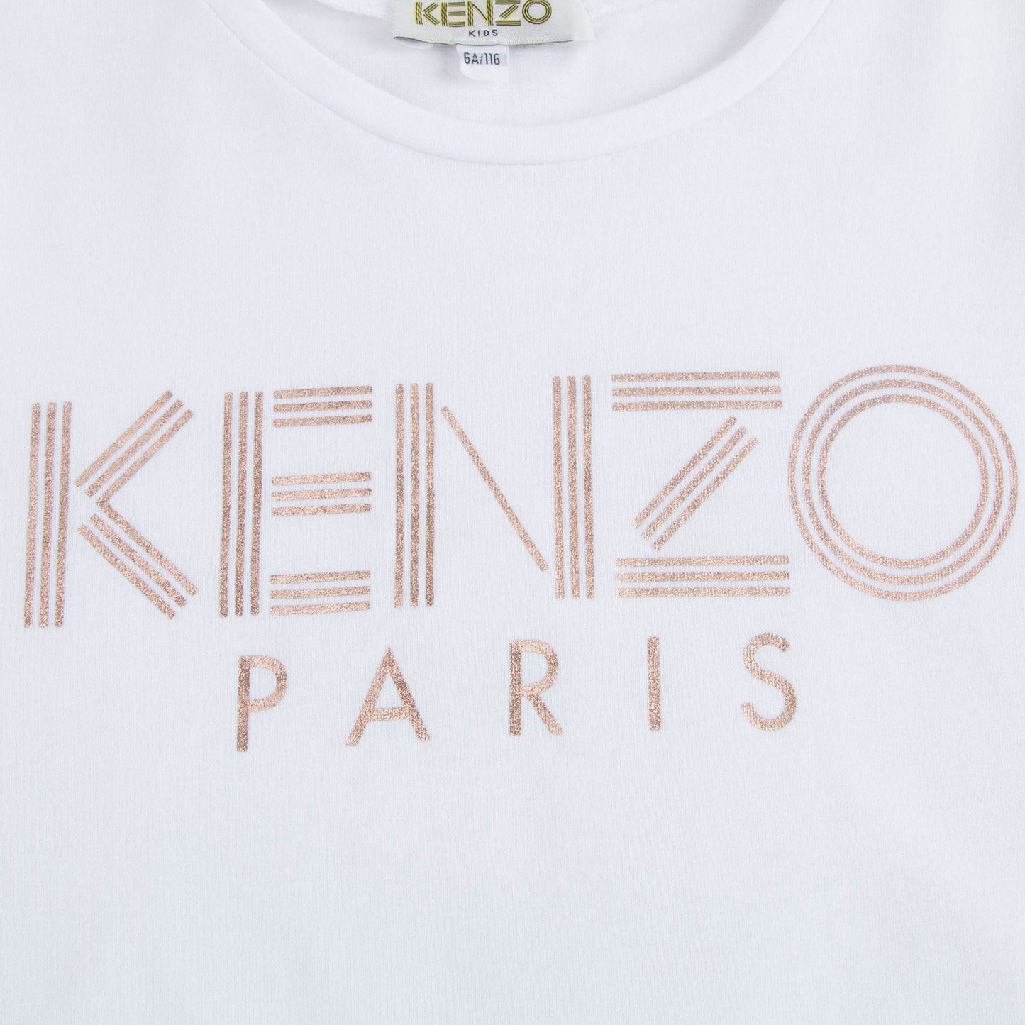 Girls White Logo Cotton T-shirt