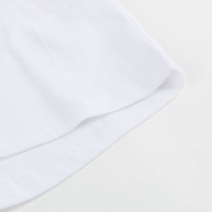 Girls White Logo Cotton T-shirt