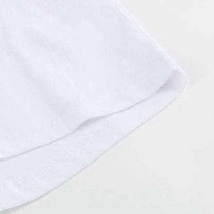 Girls White Logo Cotton T-shirt