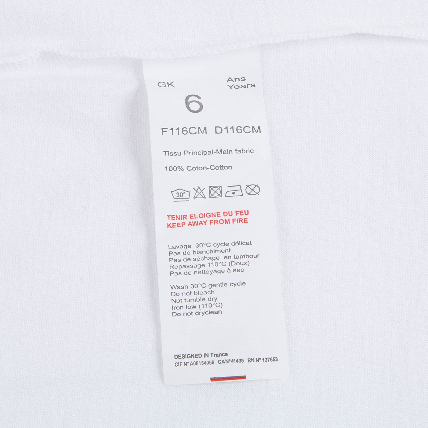 Girls White Logo Cotton T-shirt