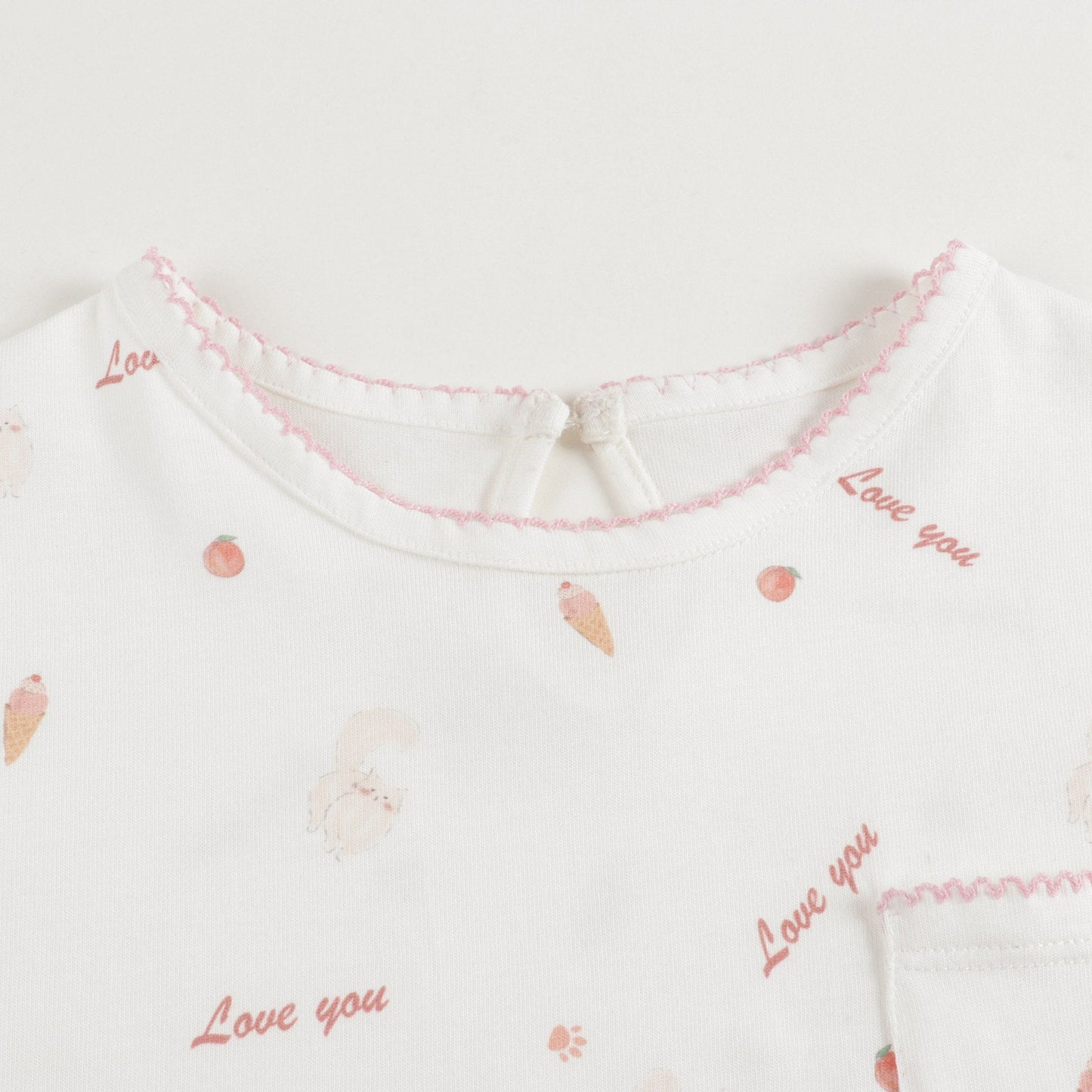 女童猫咪印花分体睡衣