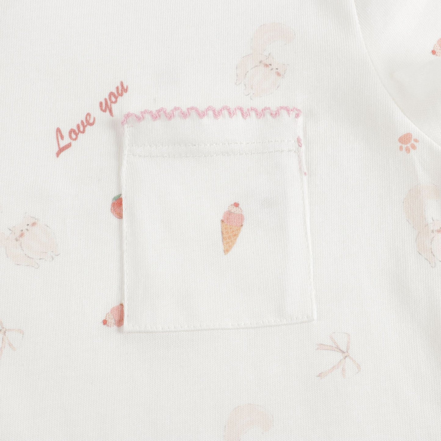 女童猫咪印花分体睡衣