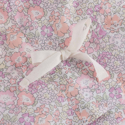 女婴粉色碎花渔夫帽