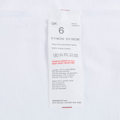 Boys White Tiger Logo Cotton T-shirt