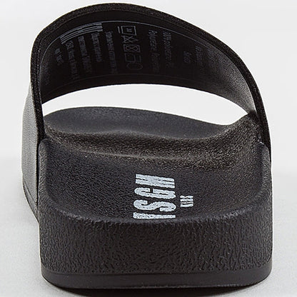 Girls & Boys Black Logo Slipper