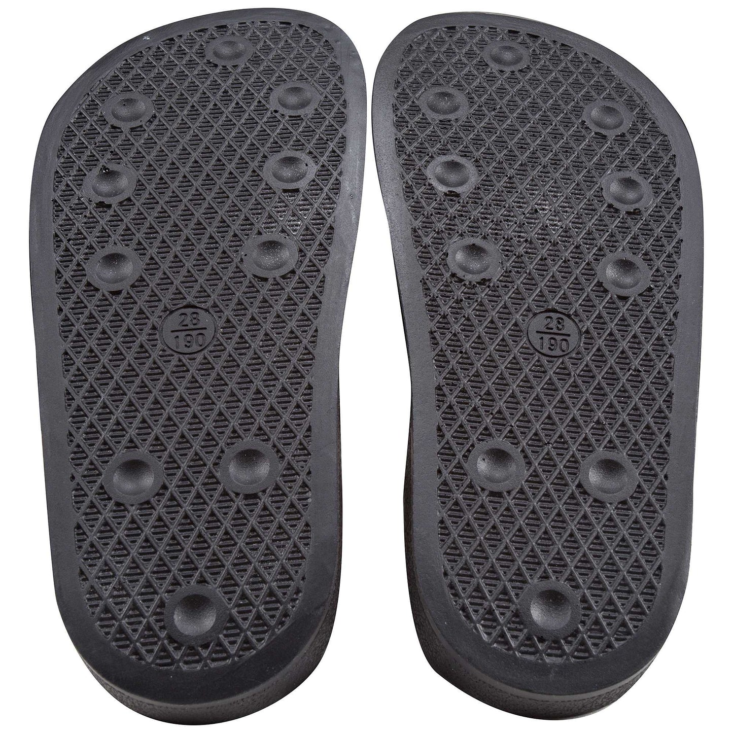Girls & Boys Black Logo Slipper