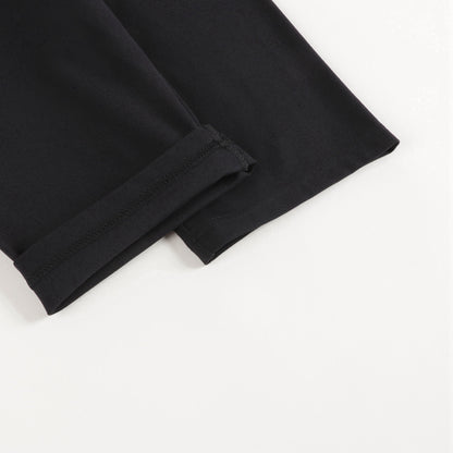 儿童黑色Logo骑行裤