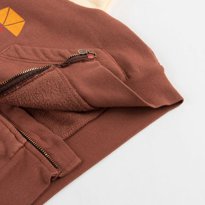 Boys & Girls Brown Zip-up Top