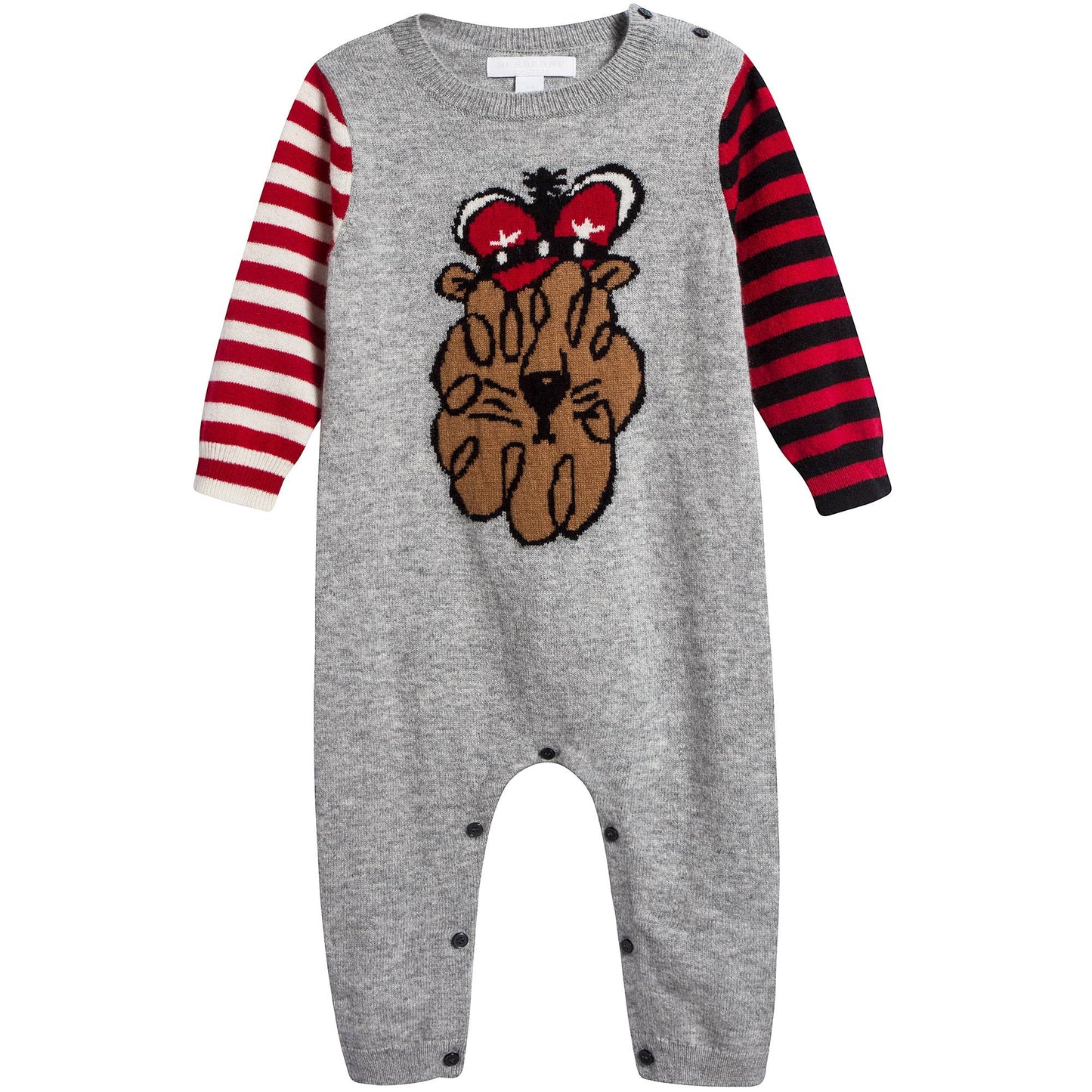 Baby Grey Melange Cashmere Overalls