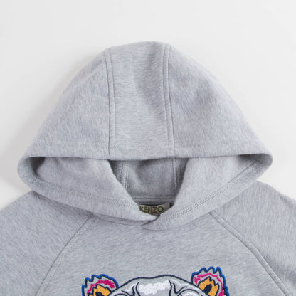 Girls Marl Grey Tiger Cotton Dress