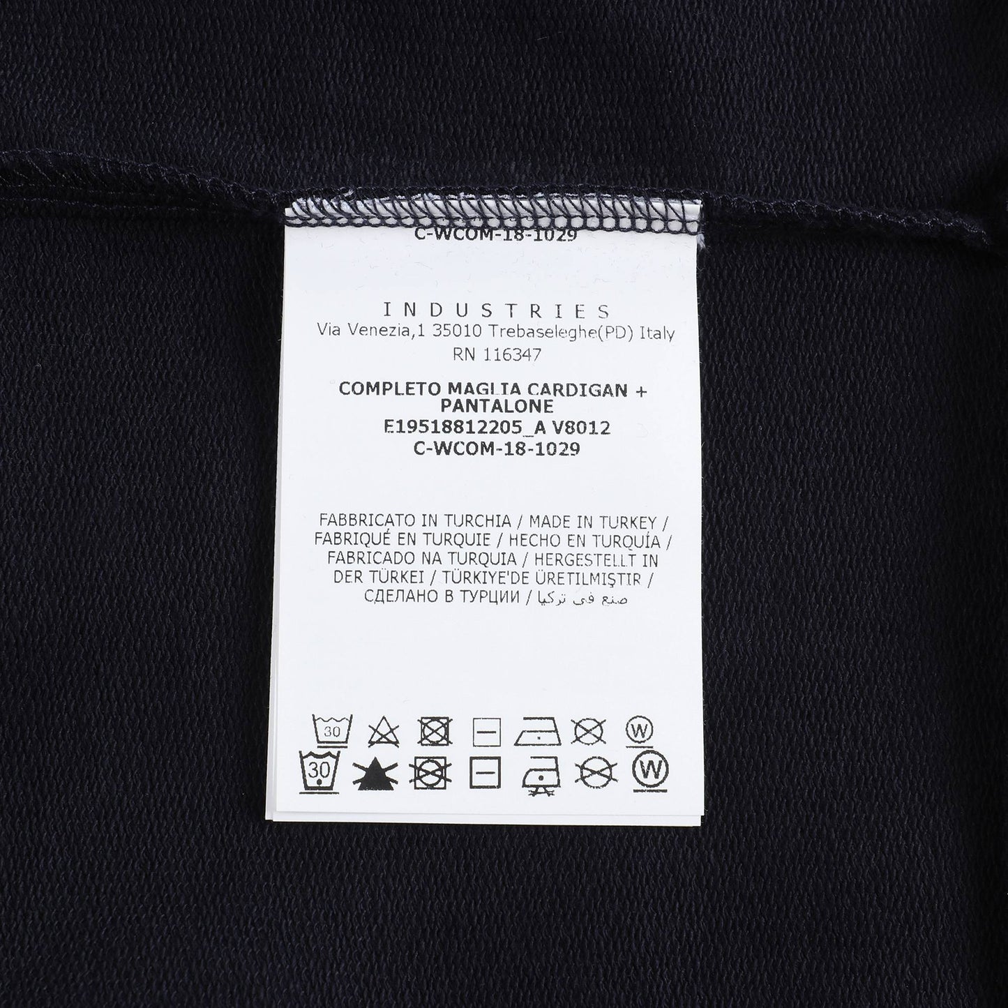 Baby Boys Black "COMPLETO MAGLIA" Sets