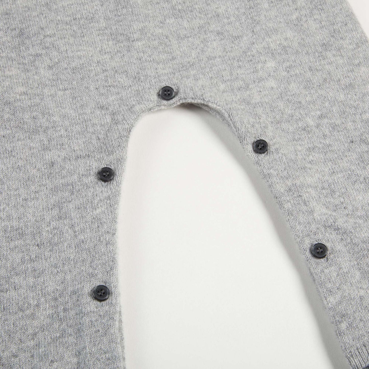 Baby Grey Melange Cashmere Overalls