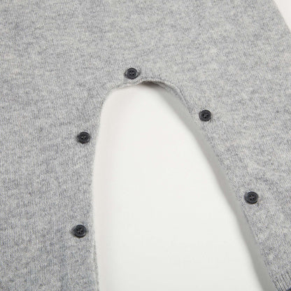 Baby Grey Melange Cashmere Overalls