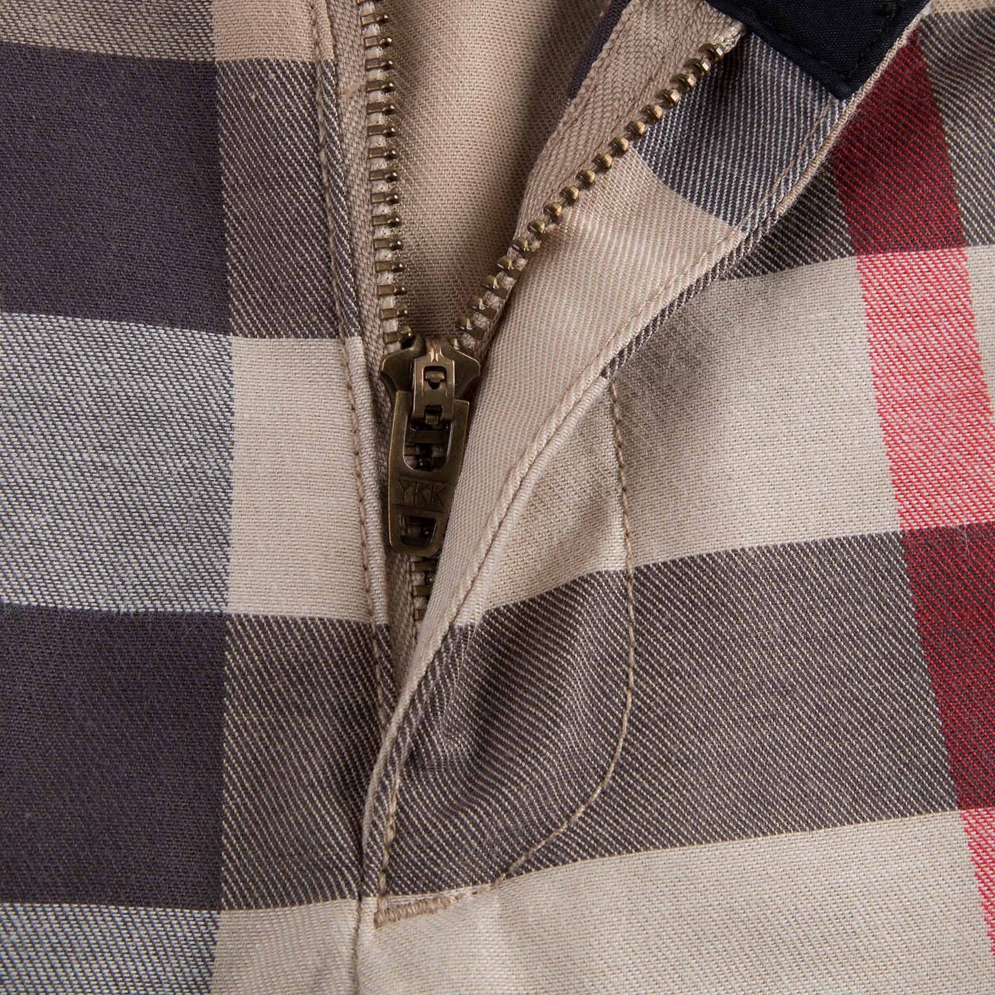 Boys Beige Checked Cotton Shorts