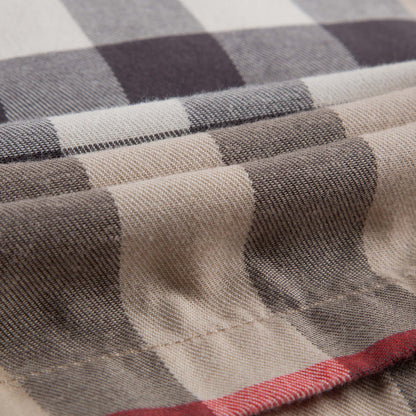 Boys Beige Checked Cotton Shorts