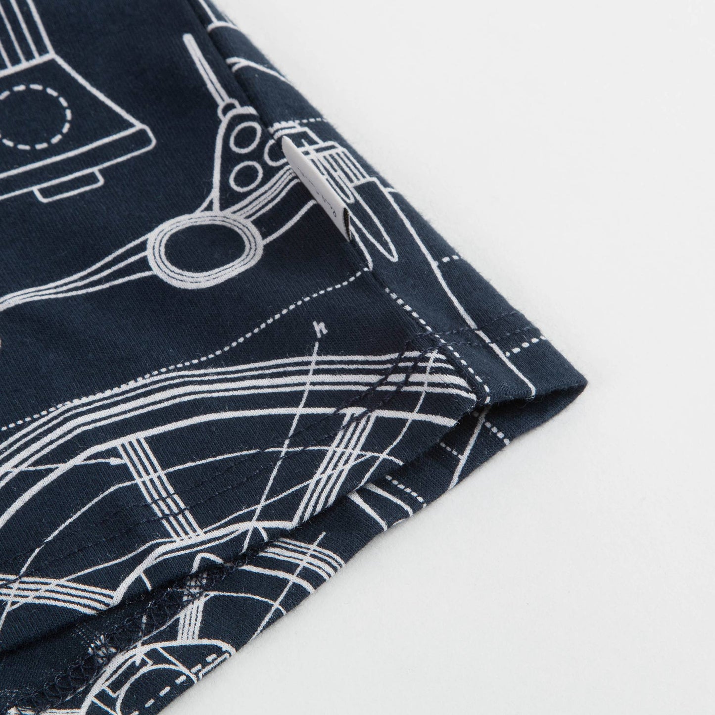 Boys Navy Printed Cotton T-shirt