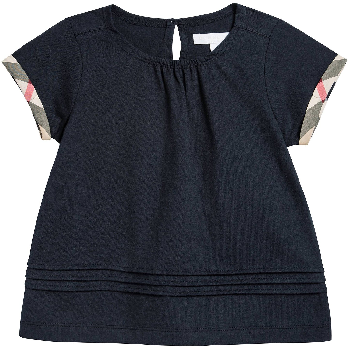 Girls Navy Blue Cotton T-shirt