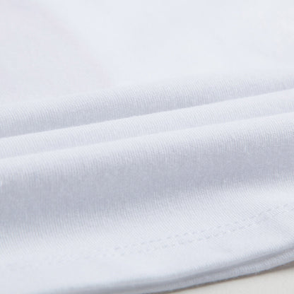 Girls White With Pink stripe Cotton Jersey T-Shirt