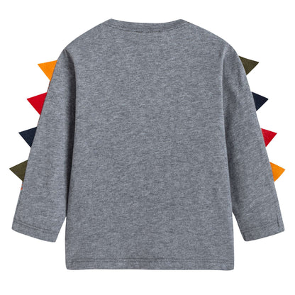 Baby Boys Grey Dinosaur T-shirt