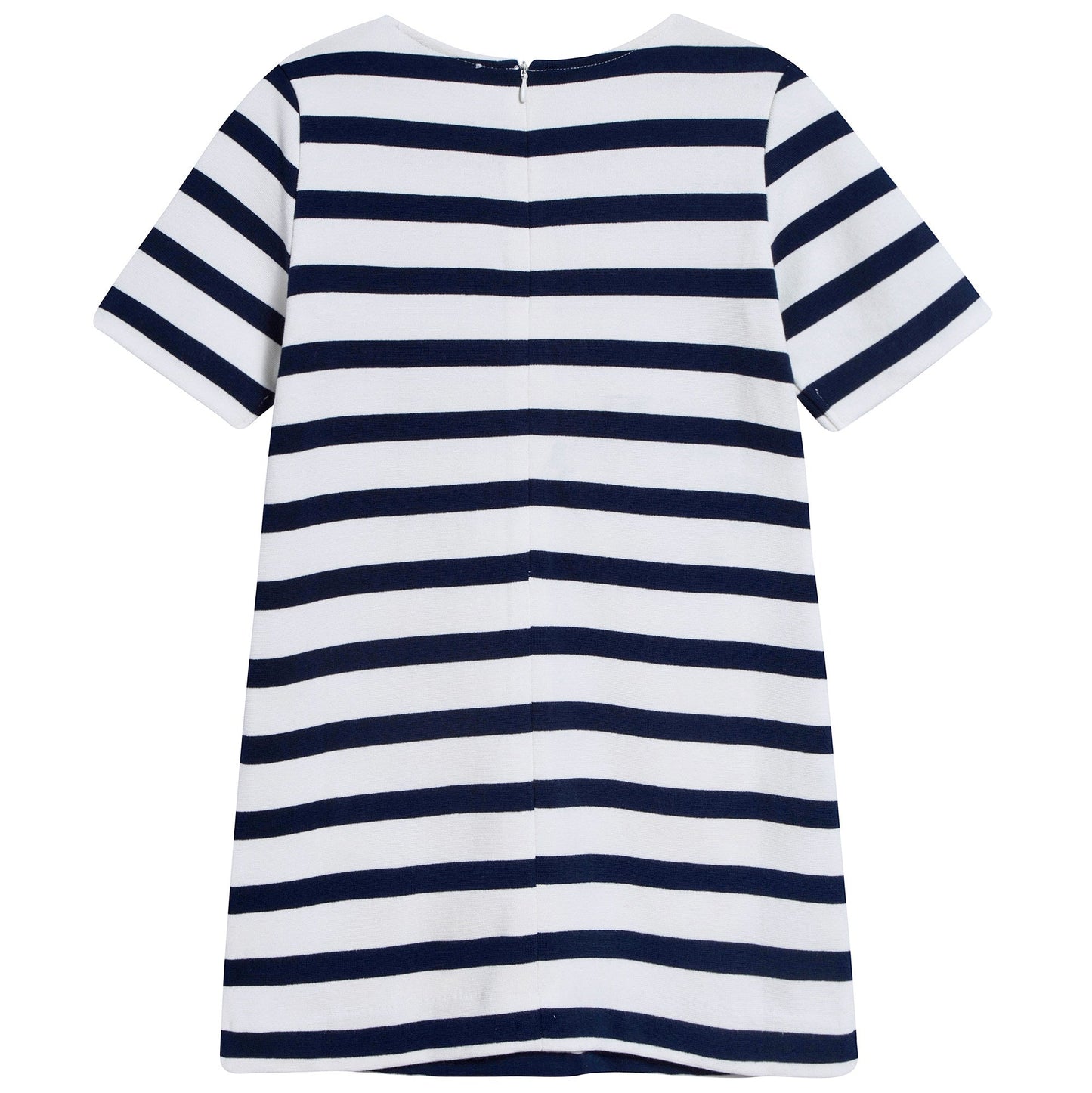 Girls Navy & Cloud Stripes Dress