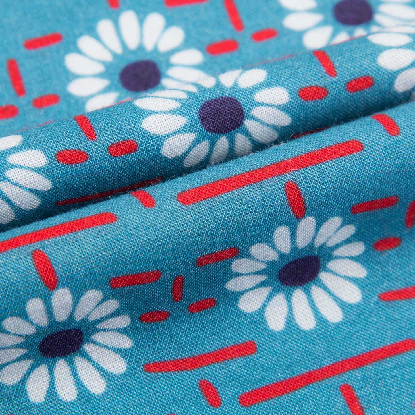 Girls Blue Daisy Printed Dress