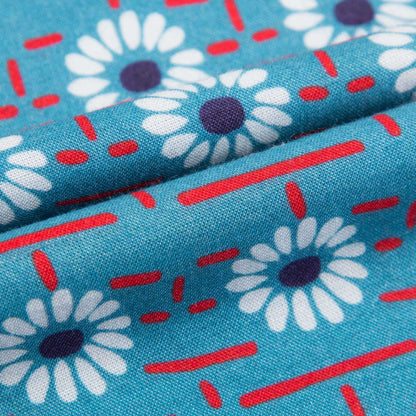 Girls Blue Daisy Printed Dress