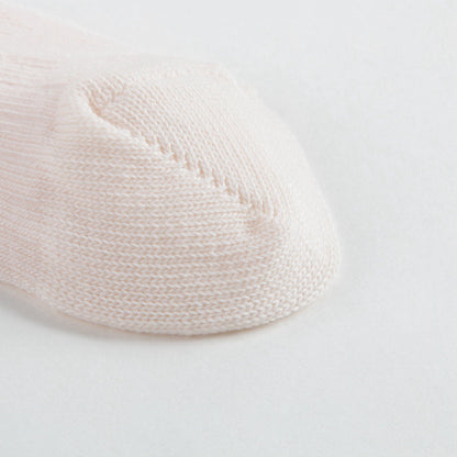 Girls Pale Pink Ribbed Logo Tights