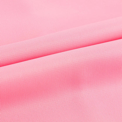Girls Pink Jersey Shorts With Red Trim