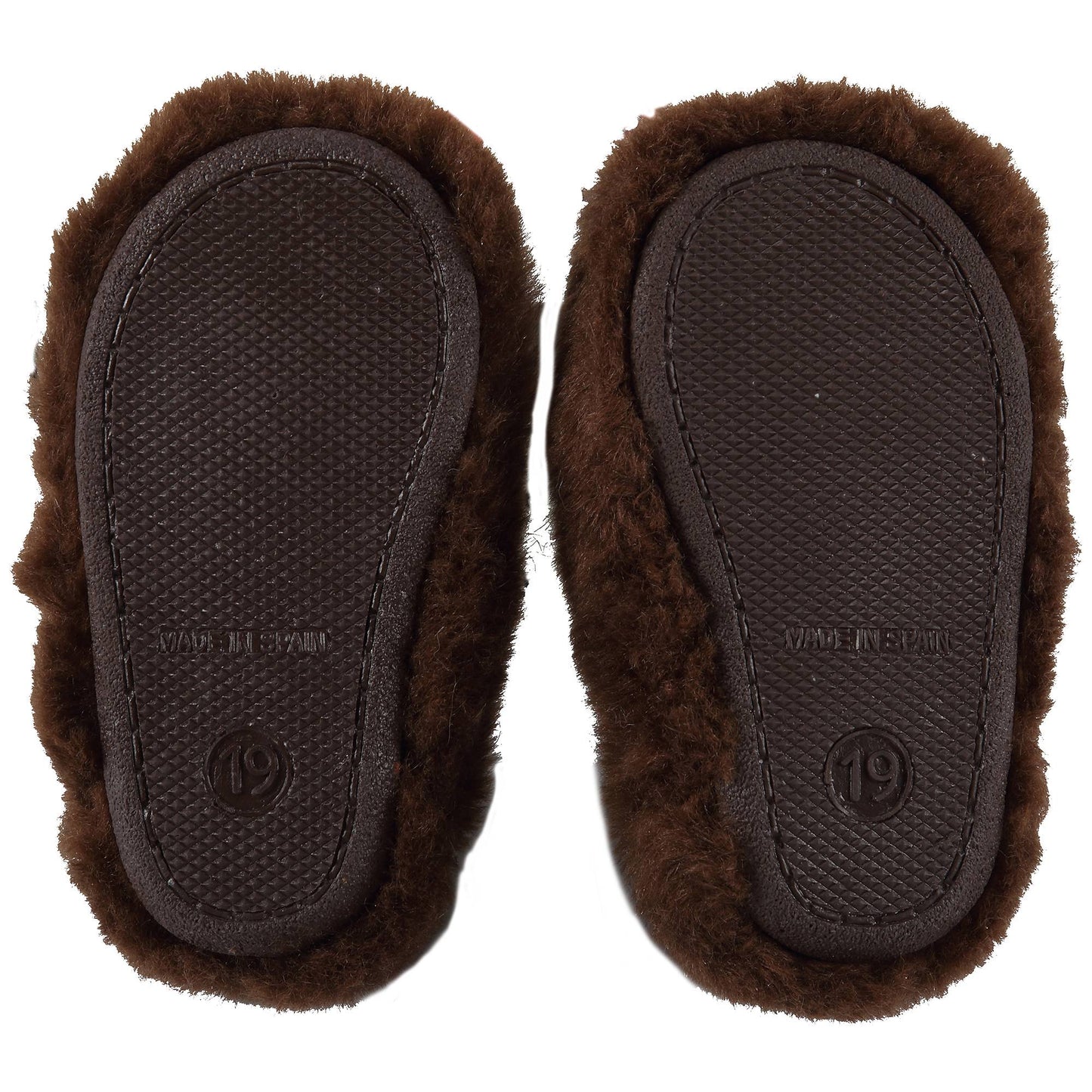 女婴深棕色毛毛鞋