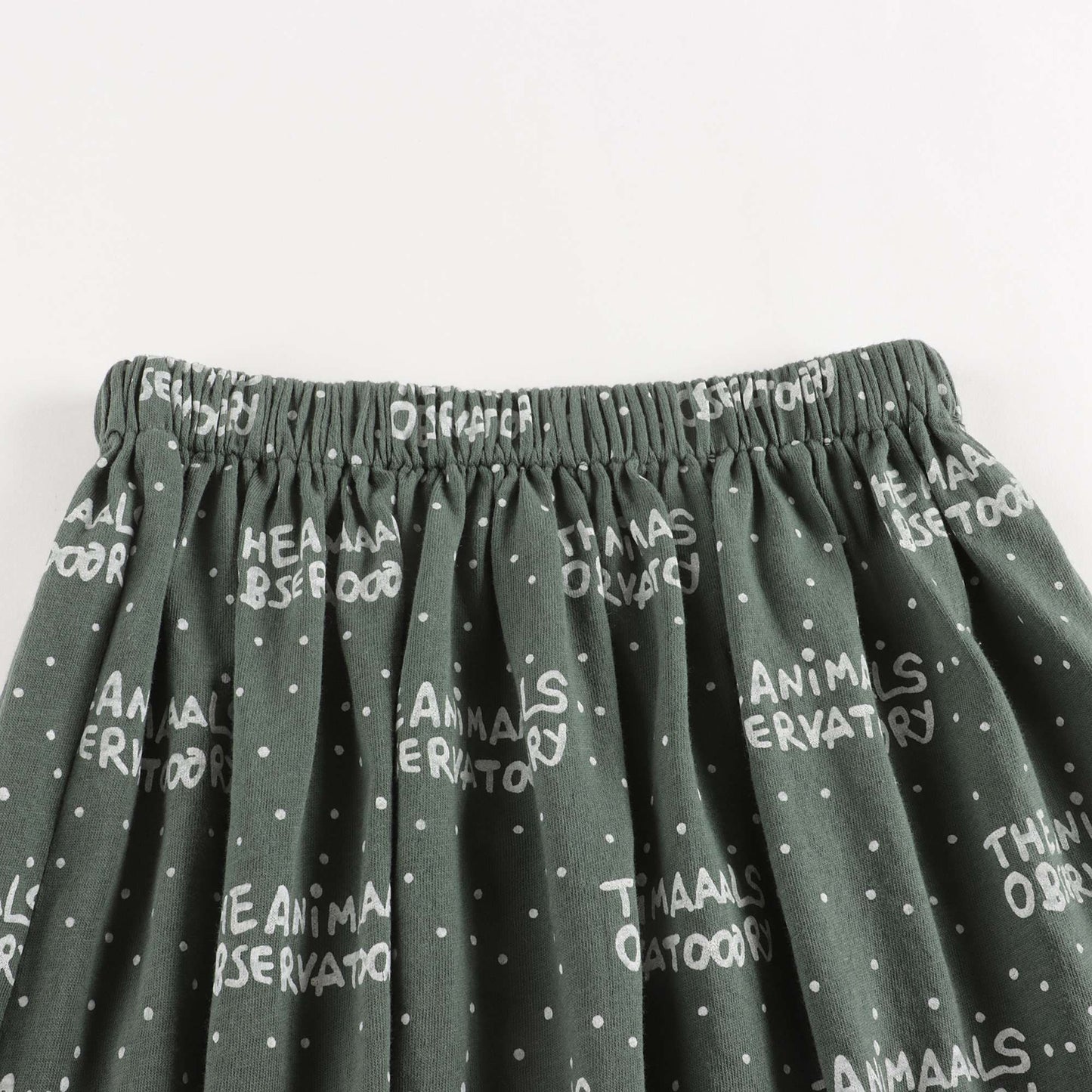 女童绿色Logo短裙