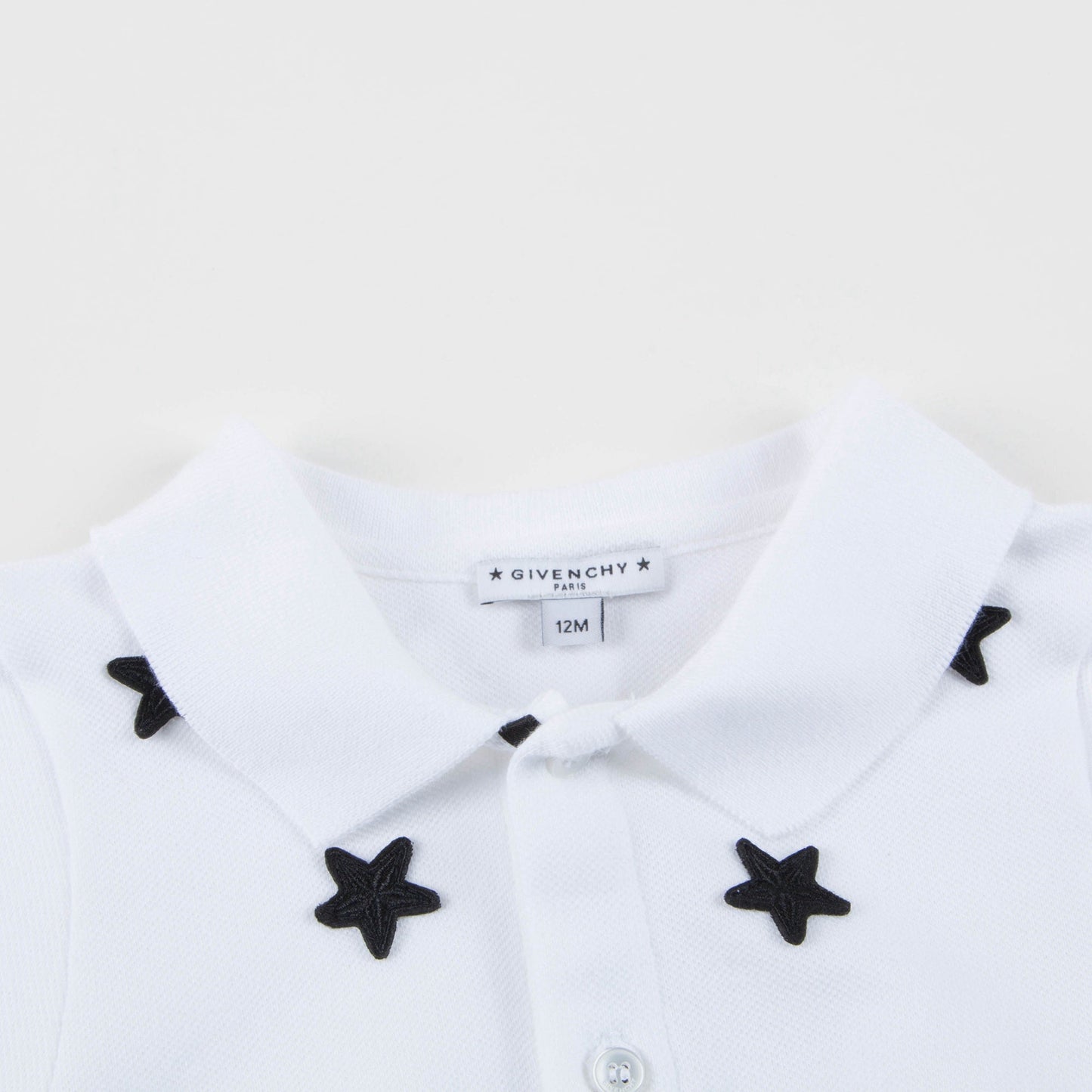 Baby White Cotton "Star" Babysuit