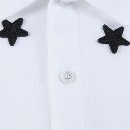 Baby White Cotton "Star" Babysuit
