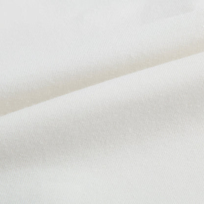 Girls Ivory Cotton T-shirt with Yellow Bow