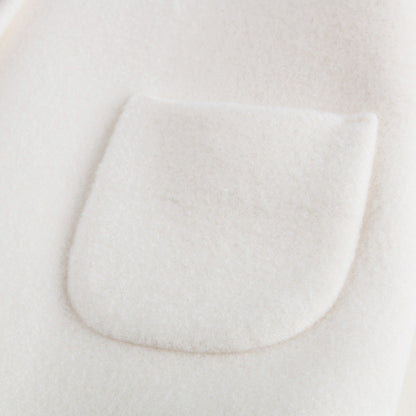 Girls Ivory Wool & Cashmere Coat
