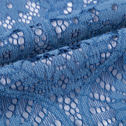 Girls Blue Cotone Bomber Lace Jacket